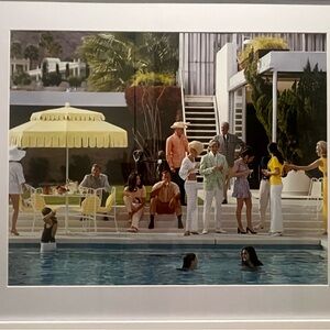 Slim Aarons Poolside Party Print Poster, Vintage Print, Photography Print
